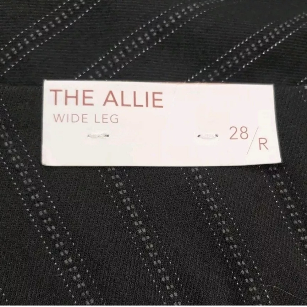 Lane Bryant Wide Leg Allie Pant Trousers Woman Plus 28W 5X Black Pinstriped New - Picture 9 of 12